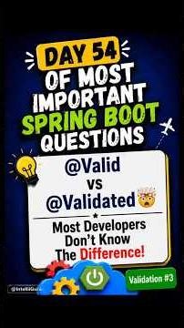 @Valid vs @Validated 🤯 | Most Developers Get This Wrong! #java #springboot #backend #shorts #viral