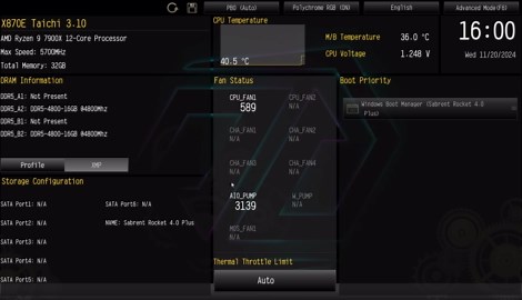 ASRock X870E Taichi Motherboard BIOS Overview