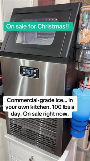 Upgrade your home setup with a true commercial-grade ice maker that pumps out up to 100 lbs of crystal-clear ice per day and stores 30 lbs in its built-in reservoir. Perfect for kitchens, garages, bars, or entertaining spaces. Install it your way with two water-supply connection options, and enjoy consistent, reliable ice production. It’s built for performance—and it’s deeply discounted today on TikTok Shop. Hashtags #TikTokShopHolidayHaul #HomeUpgrades #IceMakerSale #KitchenEssentials #DealFind