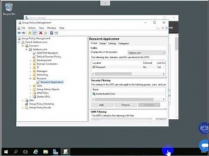 Lab Implement a Group Policy infrastructure GPO Screen Saver Timeout Loopback processing.