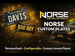 FiveM Custom License Plate Script [ESX/QBCORE/QBOX] - Norse Development