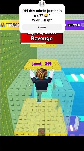 Admin Slapped Me… and It Helped?! 😂 | Roblox Troll Tower