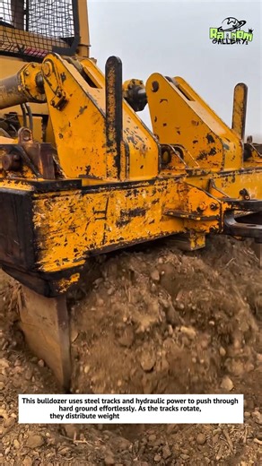 Bulldozer Tracks Crush Hard Soil with Raw Power 💪🚜