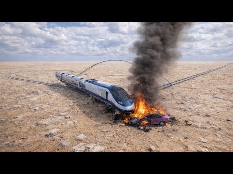 Train Accident Simulation | Car Crushed on Railway Track