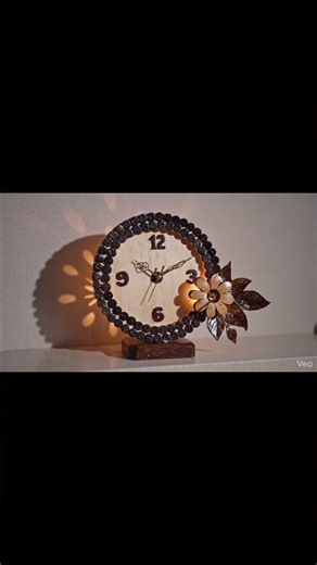 Hand-Carved Coconut Shell Wall Clock / Timepiece | Eco-Friendly Home Office Decor