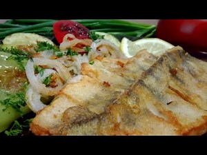 Pike perch fried in a frying pan / Crispy crust, very tender inside