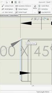 Solidworks tips about chamfer dimension in drawing sheet #shorts #ytshorts #solidworks
