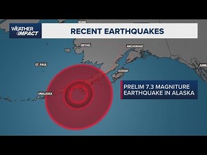 A tsunami warning is in effect along parts of Alaska's southern coast after 7.3 magnitude earthquake
