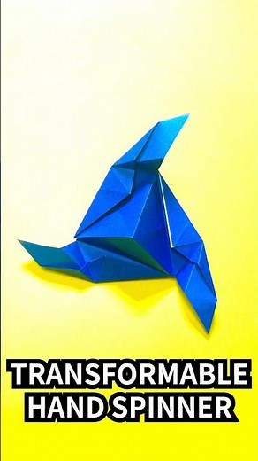 How to make an easy origami transformable hand spinner #shorts