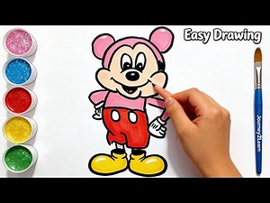How to Draw Mickey Mouse Super Easy Trick | Step by Step Drawing for Beginners
