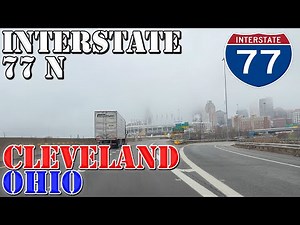 I-77 North - Cleveland - Ohio - 4K Highway Drive