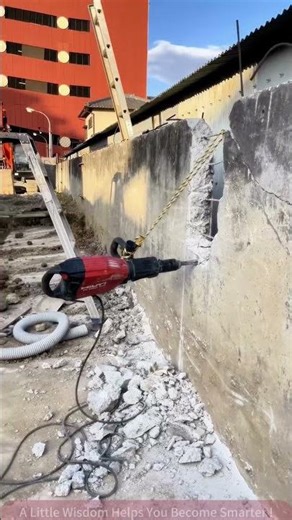 Rope Holds the Drill, Precision Breaks the Wall!