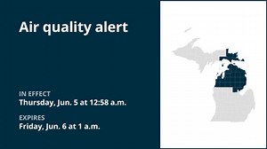 Air quality alert issued for Northern Michigan until 1 a.m. EDT Friday