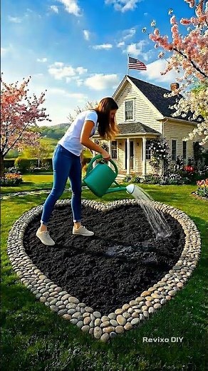 Planting bulbs in heart pattern what happened next #garden #diy #gardening