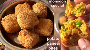 Monsoon Recipe Easy Snacks Recipe Potato Paneer Bites | Dharmis Kitchen