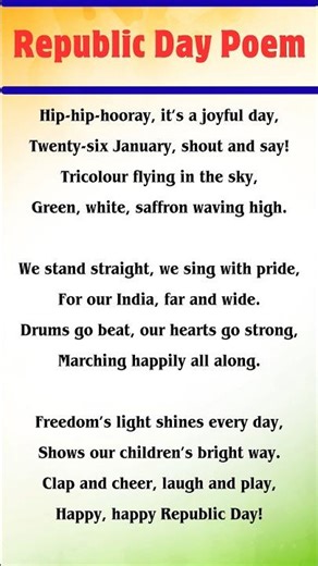Republic Day Poem in English| Republic Day Song | Republic Day English Song | Republic Day 2026 poem