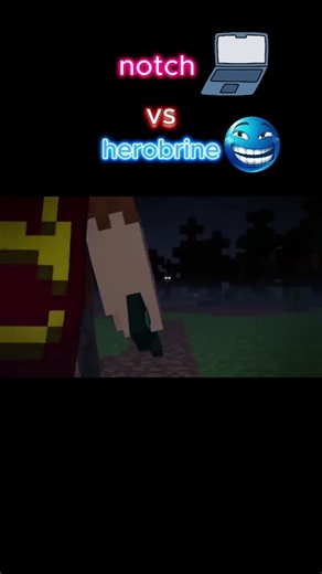 Minecraft notch vs Herobrine 😈 #minecraft #notch vs Herobrine #herobrine #minecraft shorts