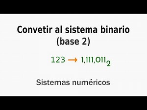Convertir un numero al sistema binario (base 2)