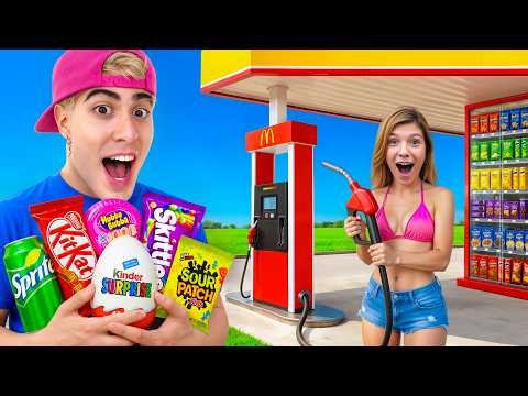 24 HOURS EATING FROM GAS STATIONS !!