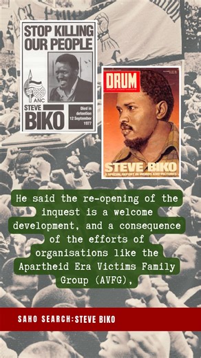 Today is Tomorrow's History: Steve Biko's family opens an Inquest into his untimely death. About South African History Online Established: 1998 South African History Online (SAHO) is the largest and most comprehensive online resource on South African and African history and culture. With over six million visitors annually, SAHO serves as a trusted resource for schools, universities, media, and the general public. #SteveBiko #SouthAfricanHistory #blackconsciousness #southafricanstruggle | South A