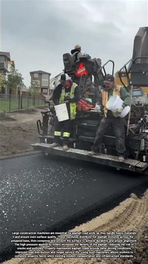 Asphalt Road Construction Using Powerful Heavy Machinery