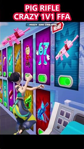 I Leaked The PIG RIFLE iN CRAZY 1V1 FFA Fortnite @hozzy #fortniteshorts #fortnite1v1