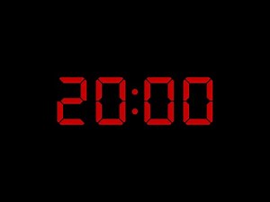 20 Minute Ticking Countdown Timer With Alarm. Digital LED Style.