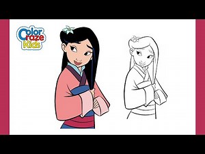 Disney Princess Mulan Coloring | Simple Art for Kids