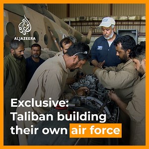 5.6M views · 85K reactions | Exclusive: The Taliban says it’s working to put together its own air force. Al Jazeera’s Osama Bin Javaid obtained access to the hangar where a team of experts is working to refurbish destroyed military hardware left behind by foreign forces ⤵️ | Al Jazeera English | Facebook