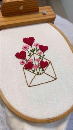 Stitching love letters | DIY Embroidery love letter tutorial #beginnersstitch #embroiderytutorial