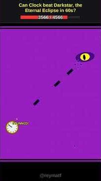 Can Clock beat Darkstar, the Eternal Eclipse in 60s? #shorts #simulation #gaming