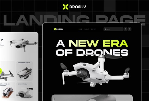 Dronly - Drone website landing page design