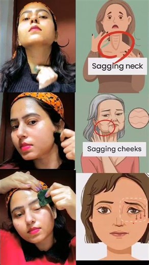 ♨️🤯how toget rid of face wrinkle? face massage guasha,reducedroopy eyelid,sagging cheek #shorts