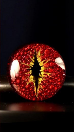 Dragon Eyes created with UV Gel Nail Polish & Resin Suds Technique! #dragoneye #resinart #fantasyart