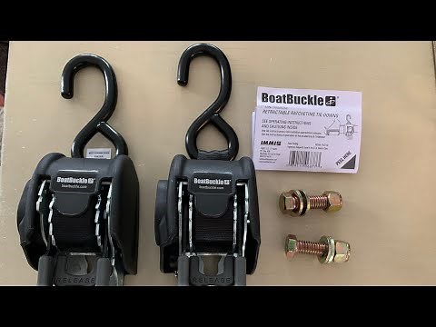 BoatBuckle Mini - Ratcheting Transom Tie Down Straps Install