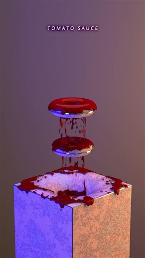 0% vs 100% tubes X 2 torus Multi material Simulation in Houdini