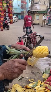 54K views · 86 reactions | FRUIT NINJA of India - Amazing Pineapple Cutting Skill | Food Explorer | Facebook