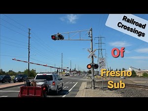 Railroad Crossings Compilation Of The UP Fresno Sub From Sacramento To Galt, CA In Order