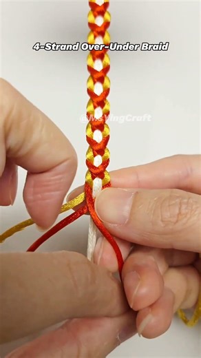 How to Tie Four Strand Over Under Braid 2601113 Quick Macrame Tutorial #shortstutorial #knot #diy
