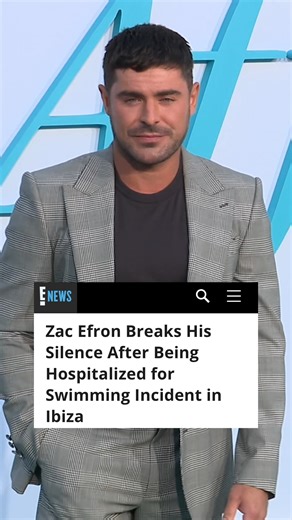 65K views · 193 reactions |  #ZacEfron wants to reassure his fans. His message is at the link: eonli.ne/3WPhQcL. | E! News | Facebook
