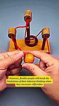 Wooden Ring Locked in Red Rope… Can You Find the Escape Path 🪵🔴🔗 Looks Impossible! 🧠🔥#Skills #Diy