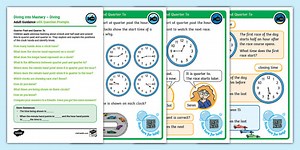 Year 2 Diving into Mastery: Step 2 Quarter Past and Quarter To Activity Cards