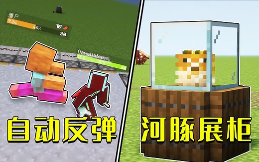 我的世界：5个MC黑科技，手拿荆棘也能反弹？_哔哩哔哩bilibili_我的世界