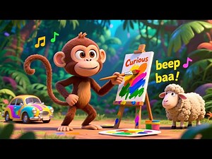 Monkey Learn Colors Now 🐵🌈 | Fun Nursery Rhymes & Toddler Color Learning