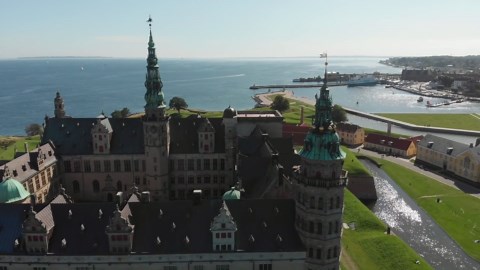 Kronborg Castle, Denmark: Drone tour over Elsinore