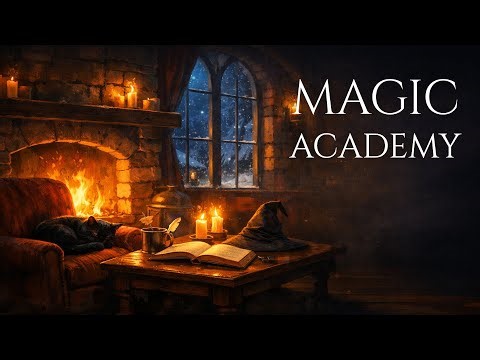 🔥 Wizard School Common Room | Orchestral Fantasy Music for Reading & Focus