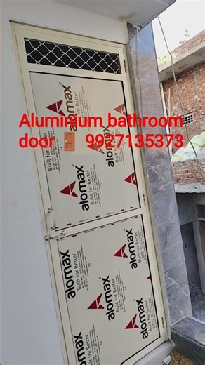 aluminium bathroom door 🚪 window #home #partition #interior #contractor #fabricator #Delhi