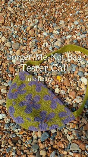 Forget Me Not Felted Crossbody Bag Pattern