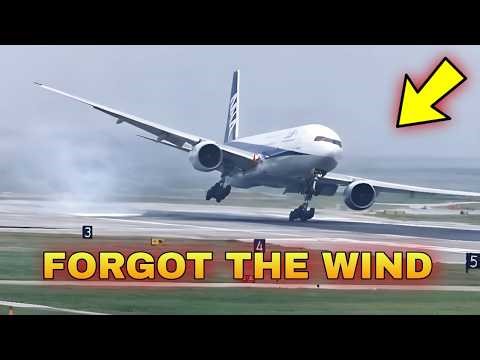 Pilot Forgets Crosswind Correction Dangerous Landing!
