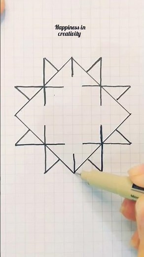 Easy 🙂geometrical pattern / design #shorts